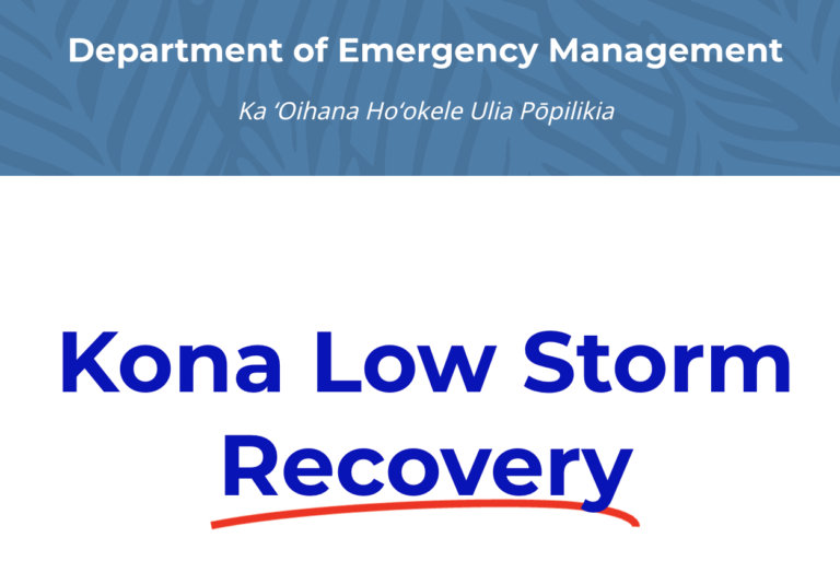 Kona Low Storm Response — Waialua Community Assistance Center